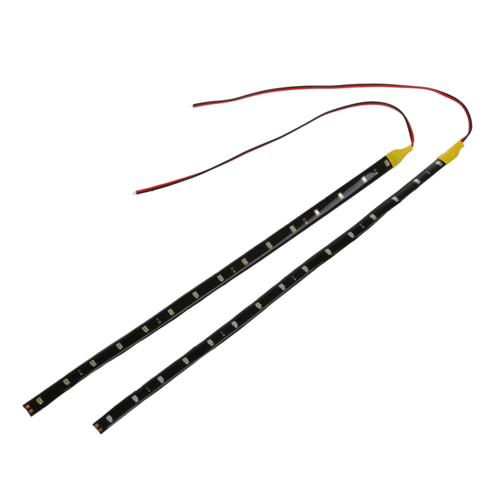 2 30Cm 15 Led Flexible Car Auto Strip Neon L Light 4851229096826