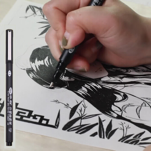 8Pcs Black Thin Liner Pens Mini Fineliner Drawing 2