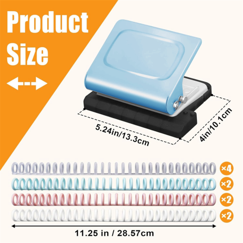 10 Hole Punch Binding Machine for Planners, with M 2