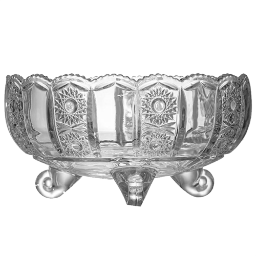 Vintage Crystal Glass Punch Bowl 3000ml Design Hea 1