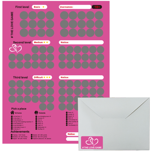 The Loves Games Scratch Off Poster Game for Couple 2