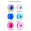 6LED Roller Skate Wheels - Skateboard Light Up Qua 6