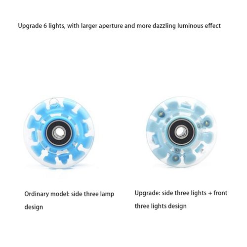 6LED Roller Skate Wheels - Skateboard Light Up Qua 2