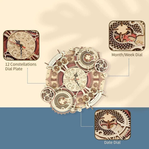 Sternzeichen Wanduhr 3D Holzpuzzle 2
