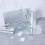 6 Sheets Disco Tiles,Silver Mini Square Mirror Til 9