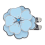 Removable Yellow Flower Pattern Golf Cap Clip with 3
