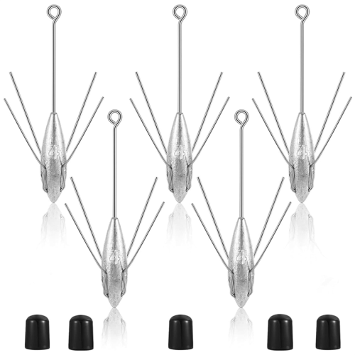 5 Pcs Sputnik Sinker Fishing Equipment Long Tail W
