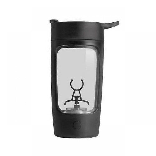 (Black Mixing Cup)650ml Coffee Mug Usb Charging Automatic Mixing Leak-proof Portable
