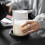 (Blue Mixing Cup)650ml Coffee Mug Usb Charging Automatic Mixing Leak-proof Portable 5