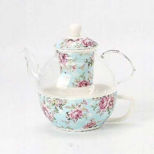 (B)Teapot With A Cup Of Glass Teapot 1