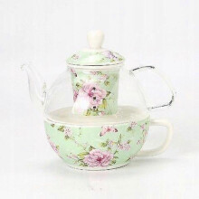 (D)Teapot With A Cup Of Glass Teapot