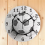 12Inch Football Wall Crack Clock Round Mute Quartz 8