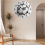 12Inch Football Wall Crack Clock Round Mute Quartz 4