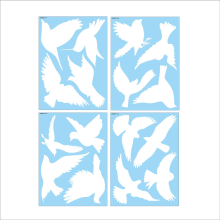 Bird Anti-Collision Window Stickers White Removabl