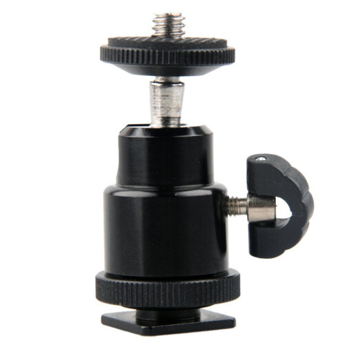 Aluminium Alloy Mini Ball Head 1/4" Mount with Fla