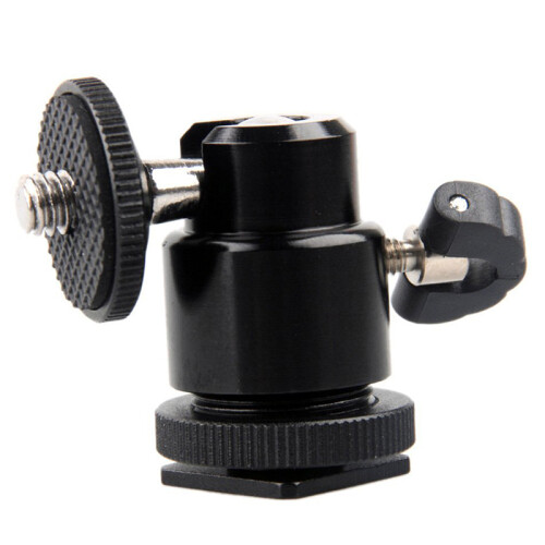 Aluminium Alloy Mini Ball Head 1/4" Mount with Fla 2