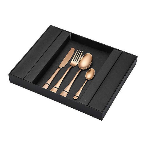 (B)Stainless Steel Cutlery 24-Piece Knife Fork Spoon