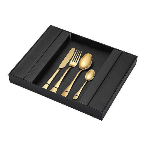 (A)Stainless Steel Cutlery 24-Piece Knife Fork Spoon