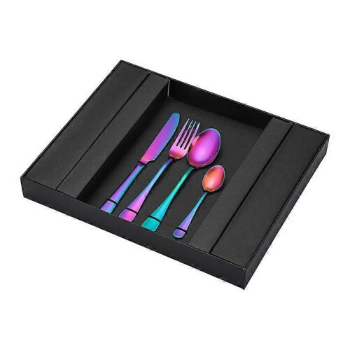 (C)Stainless Steel Cutlery 24-Piece Knife Fork Spoon
