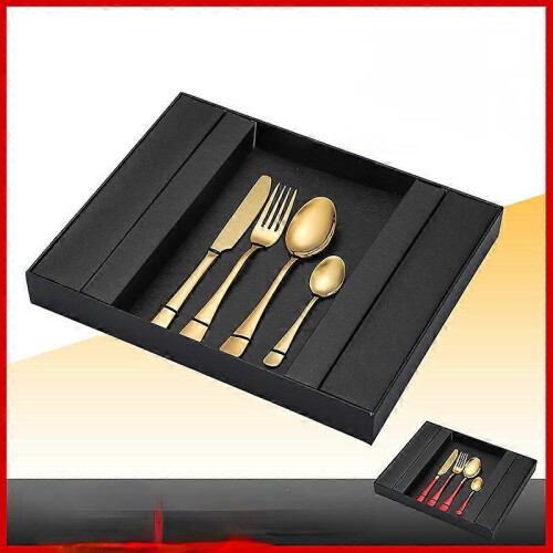 (A)Stainless Steel Cutlery 24-Piece Knife Fork Spoon 1