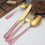 (E)Stainless Steel Cutlery 24-Piece Knife Fork Spoon 4