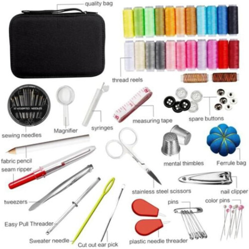 Needle and Thread Set 98-Piece Do-It-Yourself Sewing Kit With Needle Threader 1
