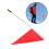 Portable Red Polyester Tour Guide Flag with Stainless Steel Stick 11