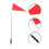 Portable Red Polyester Tour Guide Flag with Stainless Steel Stick 9