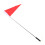 Portable Red Polyester Tour Guide Flag with Stainless Steel Stick 10