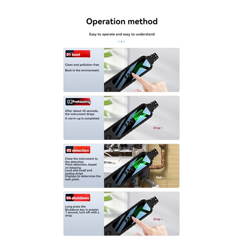Gas Leak Detector Portable Nature Detectors Methan 4851167031323