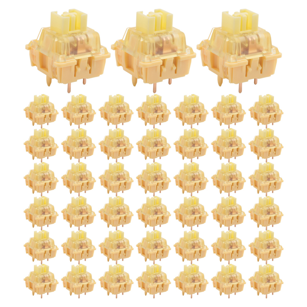 45Pcs V3 Pro Switch 5 Pin 50Gf Linear Cream/Yellow 4851167035796