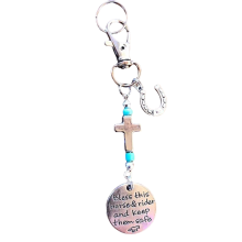 Saddle and Bridle Charm Clip, Leather Rope Blessin