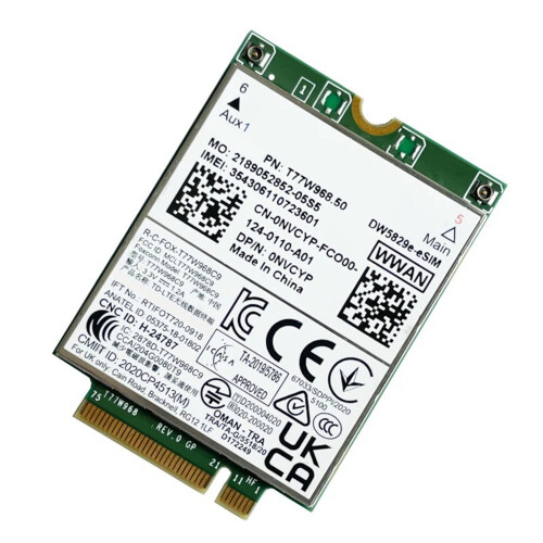 T77W968.50 DW5829e-ESIM M.2 4G Modem Module Cat9 4 2