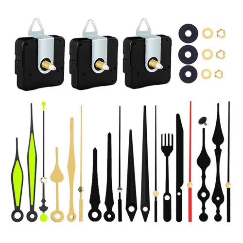 3Pcs Clock Mechanism Kit with 6 Different Hand DIY 2