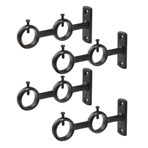 Curtain Rod Bracket Sturdy Adjustable Double Brack