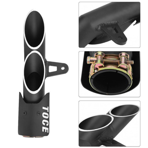 for YZF-R6 GSX-R Exhaust Pipe Double Outlet Tail 2