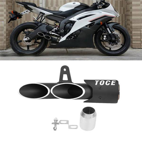 for YZF-R6 GSX-R Exhaust Pipe Double Outlet Tail