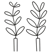2St Zwart Ijzeren Plantensteun Voor Klimplanten En Buiten
