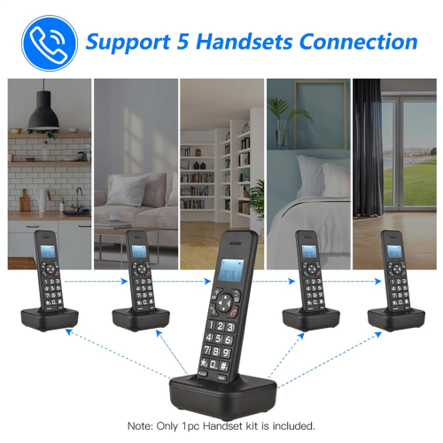 D1102B Cordless Phone with Answering Machine Calle 2