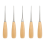 10Pcs Leather Sewing Awl with Wood Handle Craft To 3