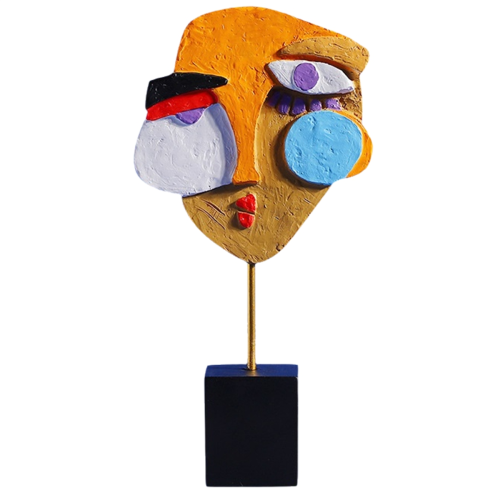 Modern Abstract Mask Sculpture Home Statue Decorat 1