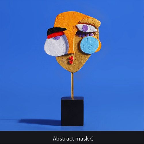 Modern Abstract Mask Sculpture Home Statue Decorat 2