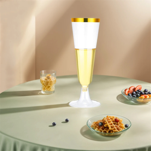 25Pcs 150ml Disposable Champagne Flutes Clear Toas 2