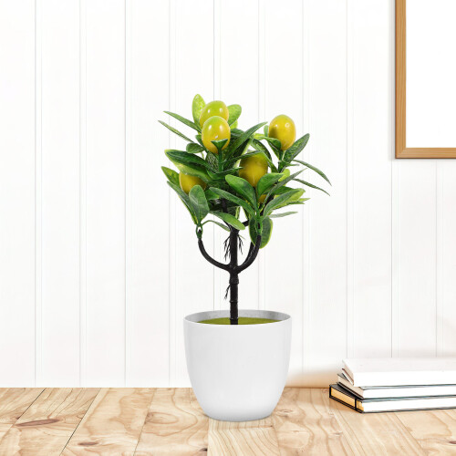 2Stk Künstliche Bonsai Aus Gelb 2