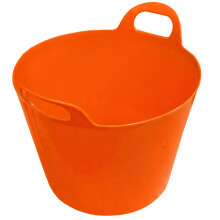 Flexible Tub with Handles Purple Flexi-Tub Plastic Storage Container for Animal Feed, Builders, Home Storage, Washing and Garden- Orange