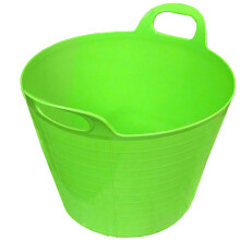 Green Flexible Tub with Handles Purple Flexi-Tub Plastic Storage Container for Animal Feed, Builders, Home Storage, Washing and Garden