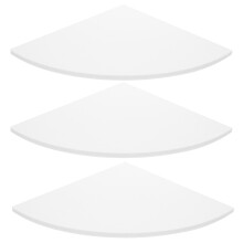 3Pcs Bamboo Wall Shelf Triangle Fan Shape Corner Rack for Room Storage