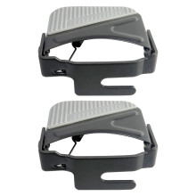 1Pair Foldable Black Steel Bike Rear Seat Footrests Non-Slip Pedals