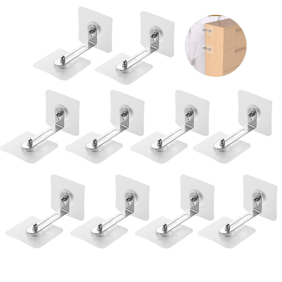 Tilt Protection Furniture Wall Anchors Set Pack Of 10 Adhesive Anti Tip For Toddlers Baby Proofing And Pets