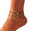 Raindrops Anklet Accessory Vacation For Women's Bride Golden 10